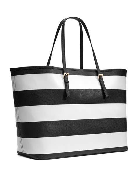 michael kors jet set stripe medium travel tote|Michael Kors travel tote large.